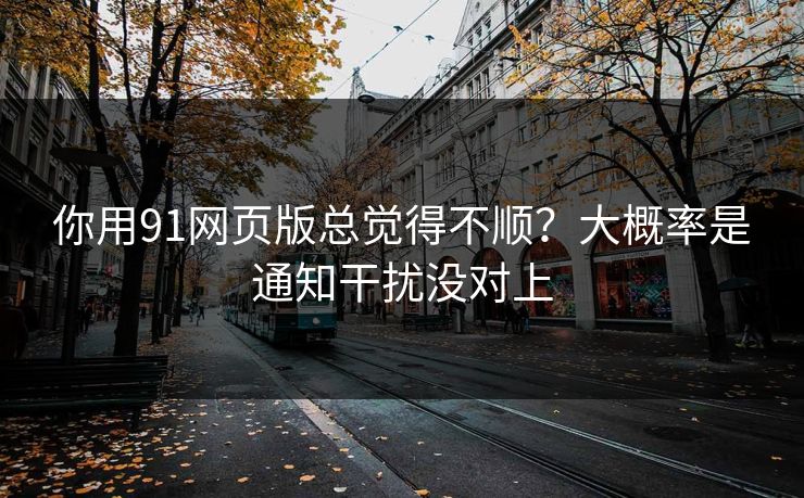 你用91网页版总觉得不顺？大概率是通知干扰没对上