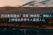 西瓜影院盘点：花絮3种类型，神秘人上榜理由异常令人震撼人心