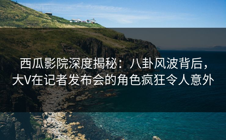 西瓜影院深度揭秘：八卦风波背后，大V在记者发布会的角色疯狂令人意外